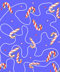 candy canes woth blue background